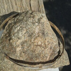 Thick 925 Silver and 10k Gold Wrap Choker